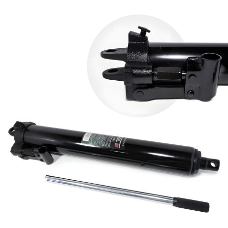 Гідравлічний циліндр подовжений, 8т (загальна довжина - 660мм, хід штока - 500мм) ROCKFORCE RF-1208-1