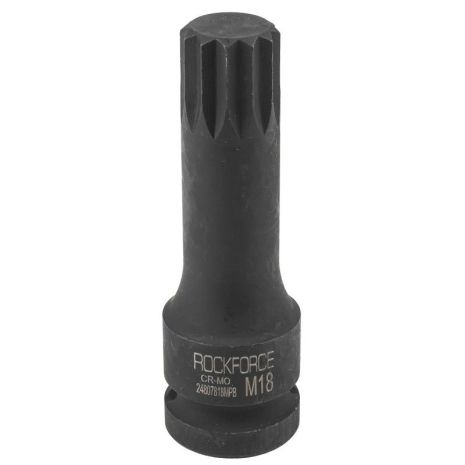 Головка-біта SPLINE ударна M18,1/2" ROCKFORCE RF-24807818MPB