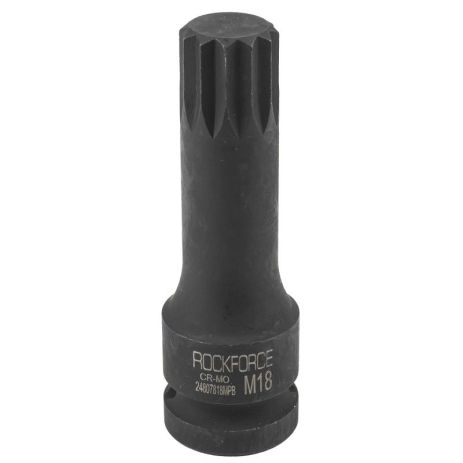 Головка-біта SPLINE ударна M18,1/2" ROCKFORCE RF-24807818MPB