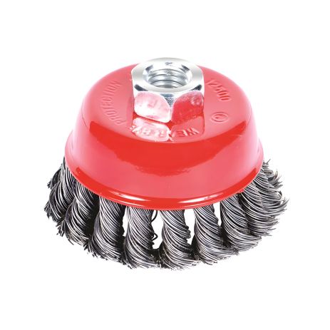 Щетка проволочная чашеобразная Ø85мм М14×2мм (стальная витая) SIGMA 9026081