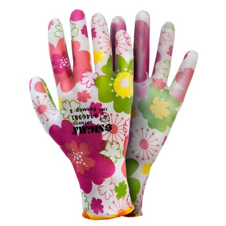 SIGMA 9446381 білі рукавички з ПУ покриттям SIGMA 9446381 білі рукавички з ПУ покриттям