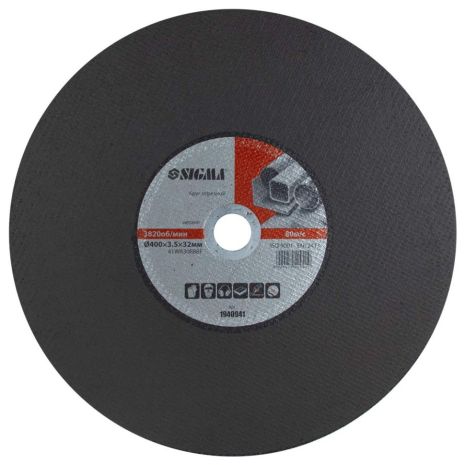 Коло відрізне по металу Ø400×3.5×32мм SIGMA 1940941 Коло відрізне по металу Ø400×3.5×32мм SIGMA 1940941