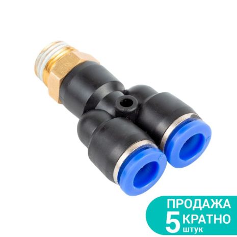 Штуцер цанговий (Y-подібний) Ø6мм МТ 1/4" SIGMA 7027771