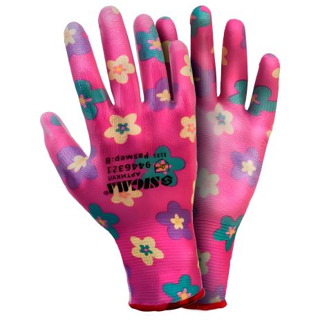 Рукавички із ПУ покриттям (манжет, червоні) SIGMA 9446321