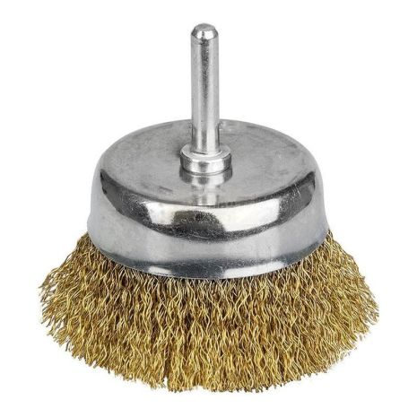 Щетка проволочная чашеобразная Ø50мм хвостовик Ø6мм (латунированная) SIGMA 9015051 Щетка проволочная чашеобразная Ø50мм хвостовик Ø6мм (латунированная) SIGMA 9015051