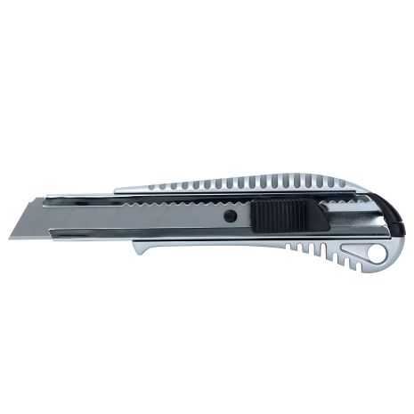 Строительный нож с металлическим корпусом, лезвие 18мм, автоматический замок SIGMA 8211021 Строительный нож с металлическим корпусом, лезвие 18мм, автоматический замок SIGMA 8211021