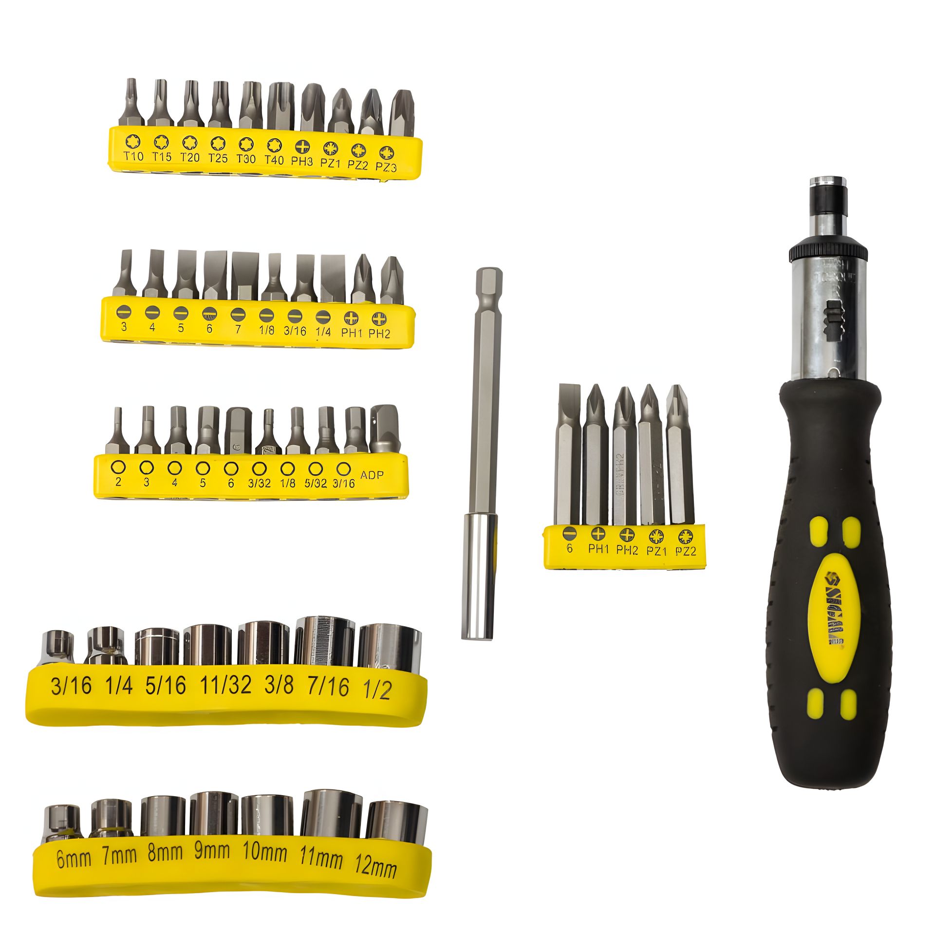 Викрутка + насадки торцеві та біти 51шт CrV SIGMA 4002131 Викрутка + насадки торцеві та біти 51шт CrV SIGMA 4002131