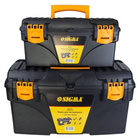 Ящиків для інструментів набір 2в1 410×209×195мм, 535×291×280мм SIGMA 7403881 Ящиків для інструментів набір 2в1 410×209×195мм, 535×291×280мм SIGMA 7403881