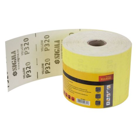 Шлифовальная бумага рулон 115мм×50м P320 SIGMA 9114331 Шлифовальная бумага рулон 115мм×50м P320 SIGMA 9114331