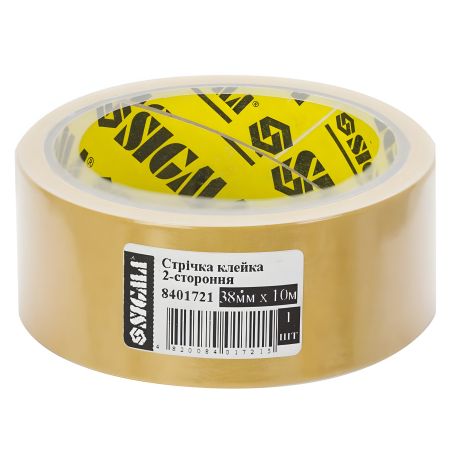 Скотч 2-х сторонній на поліпропіленовій основі 38мм×10м SIGMA 8401721 Скотч 2-х сторонній на поліпропіленовій основі 38мм×10м SIGMA 8401721