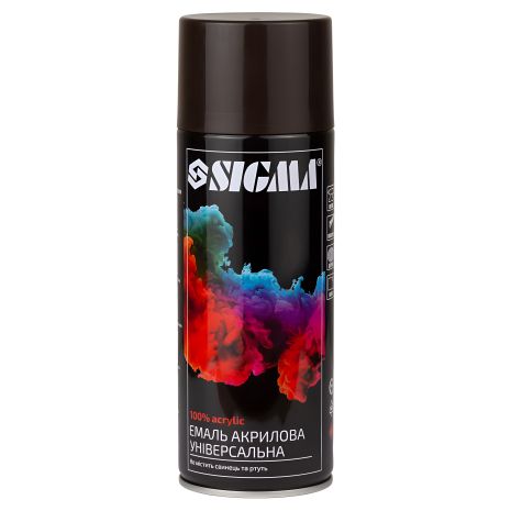 Акрилова аерозольна емаль 400мл RAL 8017 темно-коричневий глянець SIGMA 2736761 Акрилова аерозольна емаль 400мл RAL 8017 темно-коричневий глянець SIGMA 2736761
