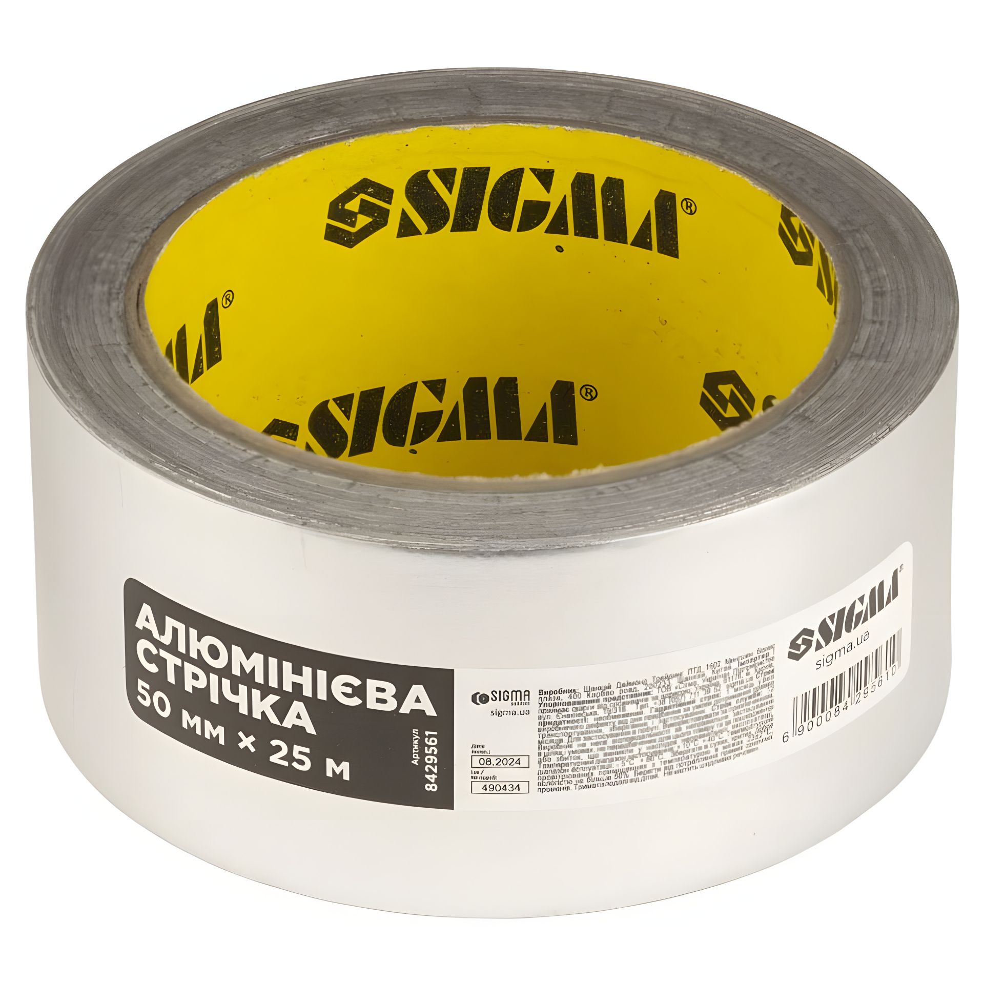 Стрічка алюмінієва 50мм×25м SIGMA 8429561 Стрічка алюмінієва 50мм×25м SIGMA 8429561