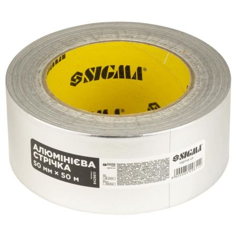Лента алюминиевая 50мм×50м SIGMA 8429611 Лента алюминиевая 50мм×50м SIGMA 8429611