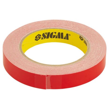 Двостороння стрічка на спіненій основі 15мм×5м SIGMA 8430221 Двостороння стрічка на спіненій основі 15мм×5м SIGMA 8430221