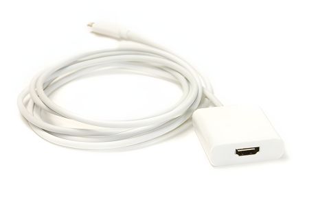 Видео кабель PowerPlant HDMI (F) - USB Type-C, 1.8м