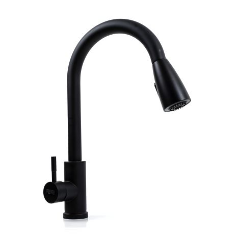 Кухонный смеситель Valeso LN08 черный с выдвижной лейкой Кухонный смеситель Valeso LN08 черный с выдвижной лейкой