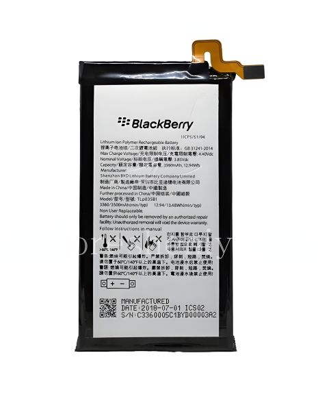 Aккумулятор для Blackberry TLp035B1 Blackberry Key 2 / Key Two [Original PRC] 12 мес. гарантии