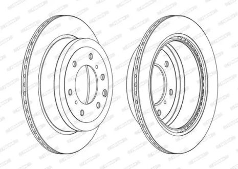 Диск тормозной MITSUBISHI PAJERO, FERODO (DDF1965C)