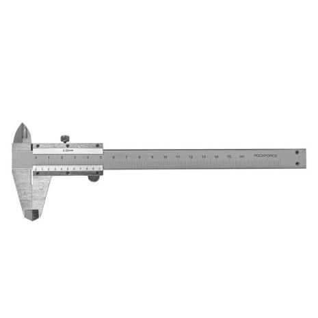 Штангенциркуль (0-150мм, 0.02мм; внутр. Ø, наруж. Ø + глубиномер), в пластиковом футляре ROCKFORCE RF-5096P1