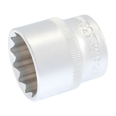 Головка торцева 12-гранна ½" 30 мм L 43 мм CrV, MASTERTOOL 78-0630