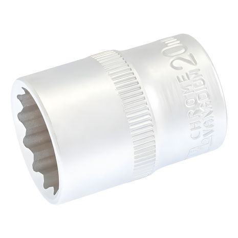 Головка торцевая 12-гранная ½" 20 мм L 40 мм CrV MASTERTOOL 78-0620