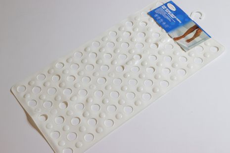 Силіконовий килимок для душу на присосках 67*35 см Rings 5570/white