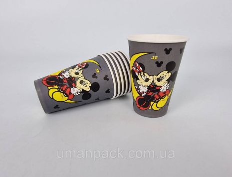 Діабільні паперові окуляри 340 мл "Micky Mouse" (50 шт.)