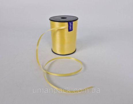 Стрічка для повітряних куль і подарунків 300 метрів жовта (1 пачка)