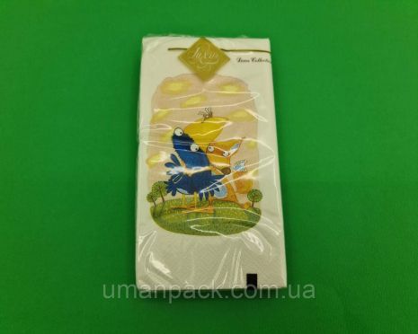 Бумажная салфетка мини (ЗЗхЗЗ, 10шт) Luxy MINI Ворона и Лис (2033) (1 пачка)