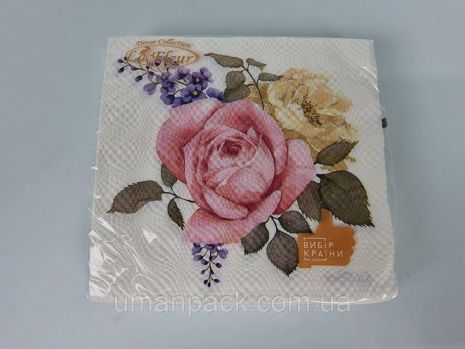 Двоє -шлеєва квіткова серветка (Zzhzz, 16pcs) La Fleur Flower Trio (1305) (1 упаковка)