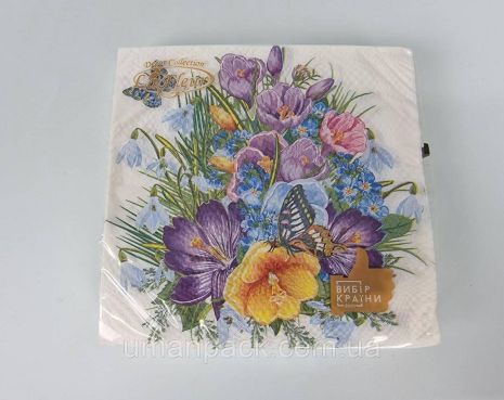 Дво -шлейка квіткова серветка (Zzhzz, 16pcs) La Fleur первинний (1302) (1 упаковка)