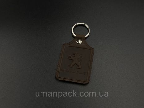 Schirika Keychain. Peugeot. 43х65 мм. Колір Браун.