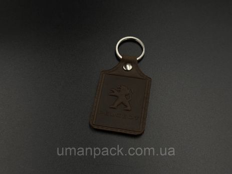 Schirika Keychain. Peugeot. 43х65 мм. Колір Браун.