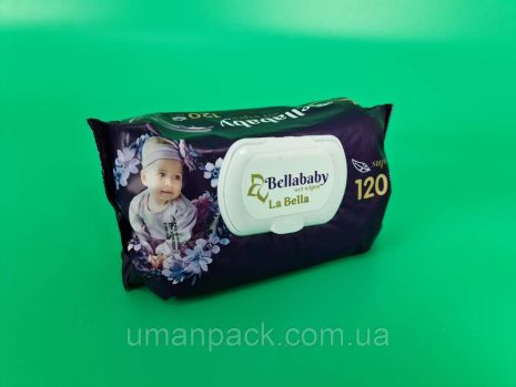 Волога серветка 120 ПК з клапана "Bellbaby" (1 упаковка)