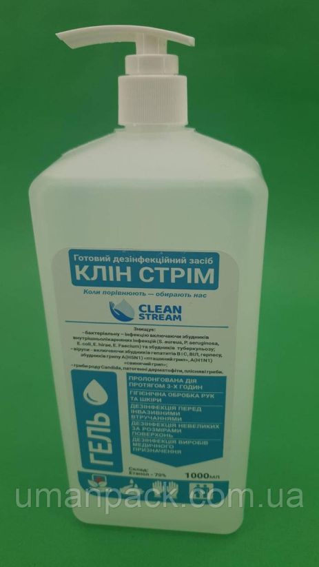 Зроблено для дезінфекції рук "чистий потік" гелю 1liter (1 шт)