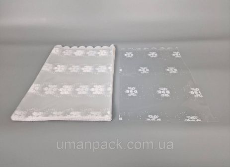 Пакет с рисунком для упаковки подарков (25*40) №388 (3) (ажурный) "Веночек" (100 шт)