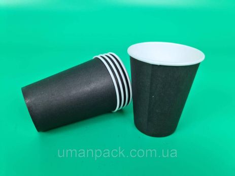 Стаканчики для кави 250 мл Чорний Маестро (50 шт.)