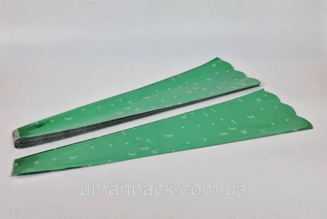 Конічна упаковка для квітів H70/ 7NIZ/ 20 BELON METAL GREEN (100 PCS) Шаблон137 (2) (100 шт.)