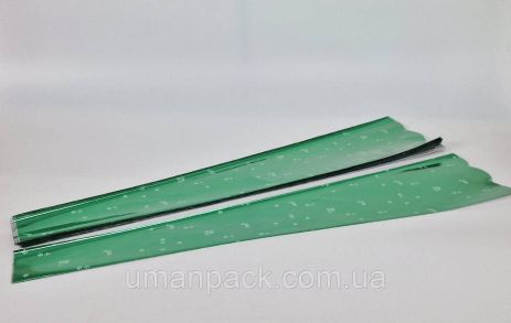 Конічна упаковка для квітів H80/ 6NIZ/ 18 BELON METAL GREEN (100 PCS) Шаблон001 (7) (100 шт.)