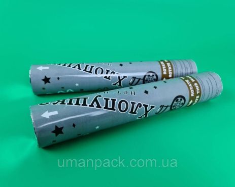 Хлопушка пневматическая Серебряный стиль, длина 30 см 4830-11 (1 пачка)