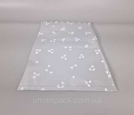 Пакет із малюнком для пакування подарунків (30*50) No434 (1) фольгований (ажурний) "Метелик" (100 шт.)