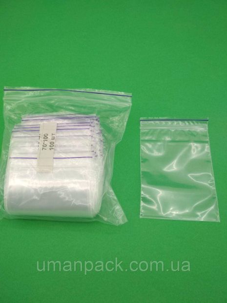 Пакет з замком Zip-lock 7х10(100шт) (1 пач)заходь на сайт Уманьпак
