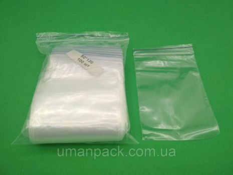 Пакет с замком Zip-lock 8х12(100шт) (1 пачка)