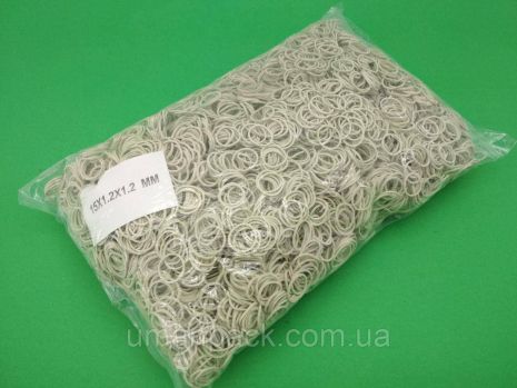 Резинка для зелени №15 ( белая )*1,2мм 1 кг "Plast" (1 пачка)