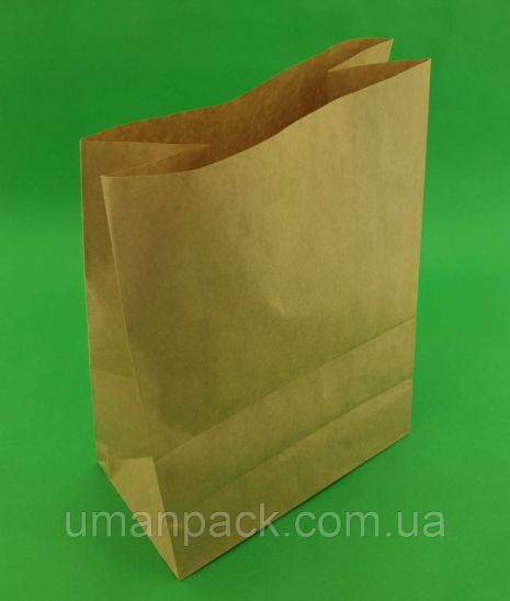 Пакет з дном паперовий 35*25*14 коричневий №20 (100 шт)
