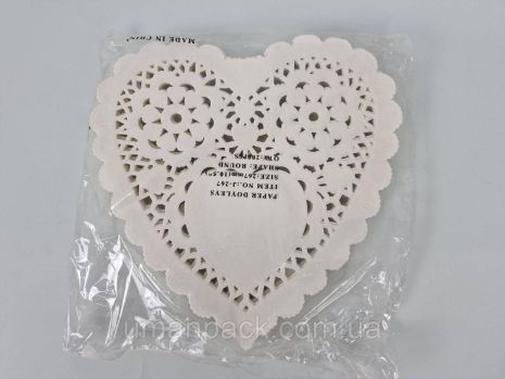 Серветка ажурна СЕРЦЕ Ф26,7(200шт) (1 пач)
