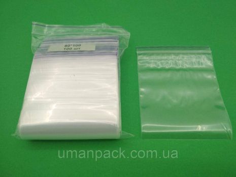 Пакет с замком Zip-lock 8х10(100шт) (1 пачка)