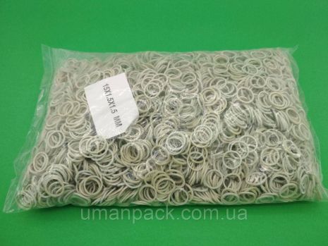 Гумка для зелені №15 ( біла )*1,5 мм 1 кг "Plast" (1 пач) заходь на сайт Уманьпак
