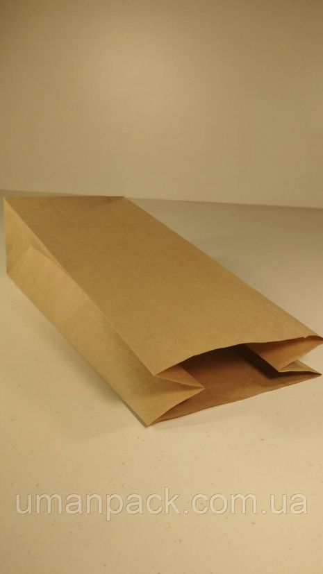 Пакет с дном бумажный 36*15*9 коричневый №10 (25 шт)
