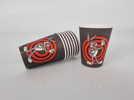 Стаканчики для кофе 250 мл "BUGS BUNNY" Маэстро (50 шт)